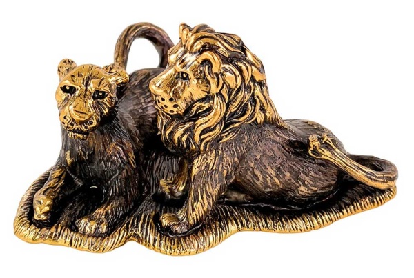 Лев с львицей 4,5х3 см. арт. 2153.1