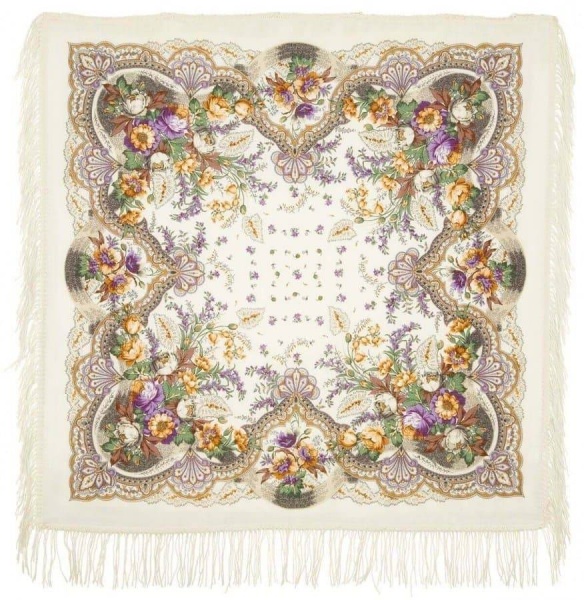 Павлопосадский платок "Отрада" 146 см. 678-2 