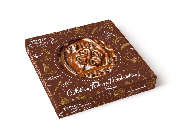 Тульский пряник в Новогодней коробке (коричневой), 750 гр. арт. 7673339