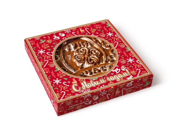 Тульский пряник в Новогодней коробке (красной), 750 гр. арт. 8644339