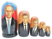  Матрешка "Путин с галстуком" 18 см. 5 мест  Наши подарки