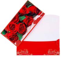  Конверт для денег "Универсальный" глиттер, красные розы арт. 4770701 магазин сувениров Наши подарки