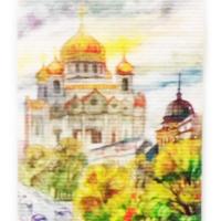 картинка Магниты с Москвой "Храм Христа Спасителя" 9х5см Арт. 140219268 магазин сувениров Наши подарки