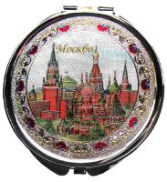  Зеркало "Москва" с фольгированной вставкой, диаметр 7 см арт. 978877 магазин сувениров Наши подарки