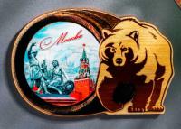 картинка Магнит в форме медведя «Москва» арт. 6846330 магазин сувениров Наши подарки