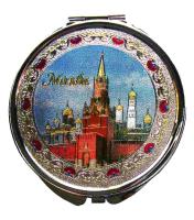  Зеркало "Москва" с фольгированной вставкой, диаметр 7 см арт 96876566 магазин сувениров Наши подарки