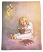 Картина на дереве "Ангел с книжками" 20х25 см. арт. 5893523