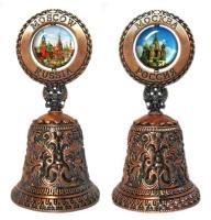  Колокольчик "Москва" с цветной вставкой, высота 9,5 см арт. 8976333 магазин сувениров Наши подарки