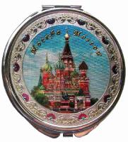  Зеркало "Москва" с фольгированной вставкой, диаметр 7 см арт 9797655 магазин сувениров Наши подарки