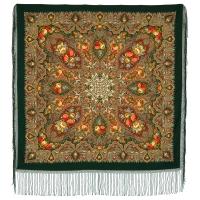 Многоцветный платок 148 см. из уплотненной шерстяной ткани  "Миндаль", вид 10, арт. 1369-10 Москва