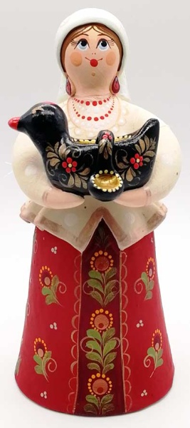 ковровская глиняная игрушка барыня с ковшом 18 см. арт. 753876