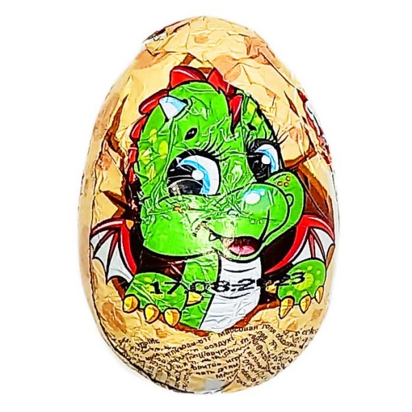 Шоколадо содержащее изделие яйцо с сюрпризом "Дракончик" 20 г.  6.5 см. ар. 68673223