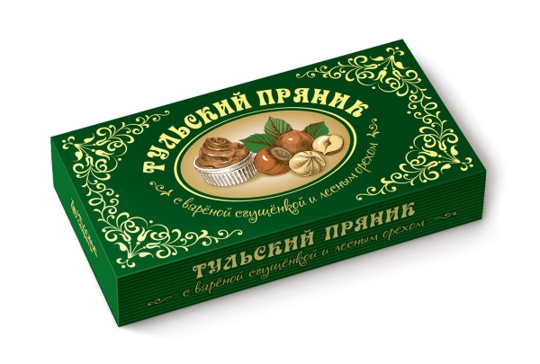 Тульский пряник с вареной сгущенкой и лесным орехом в подарочной коробке, 140 гр. арт. 876434