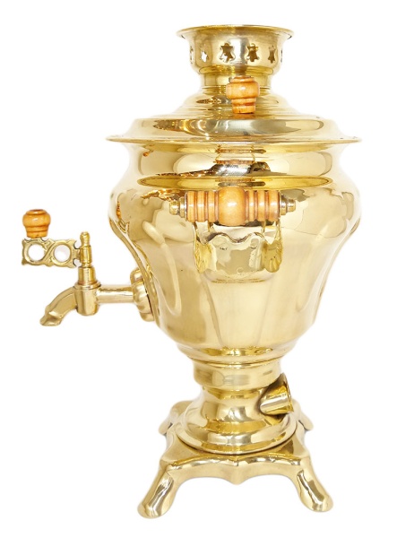 картинка Самовар электрический 2.5 литра "Латунь-золото" арт. 9942622 Москва