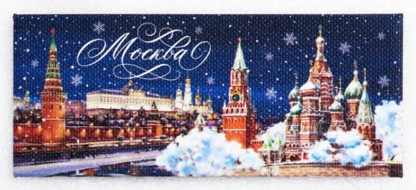 картинка Магнит закатной панорама «Москва» (Вид на Москву) 12 х 5 см арт. 3795632 магазин 