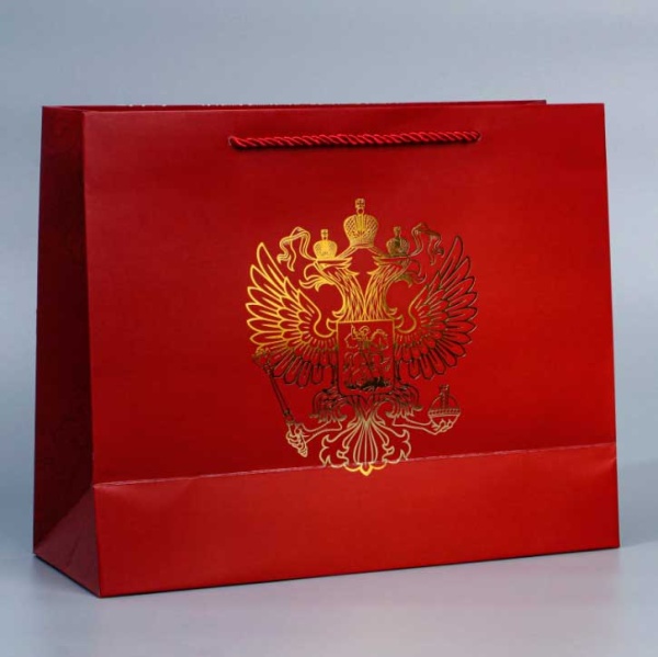 Пакет подарочный «Россия с тобой», 32 × 26 × 12 см арт. 5657254