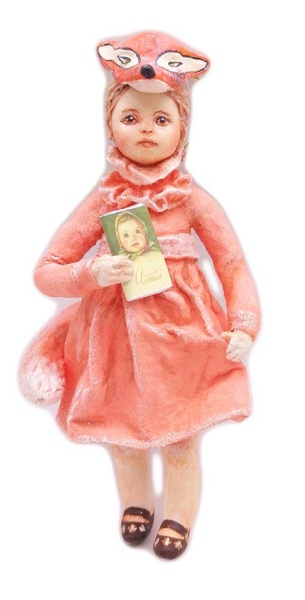 Ватная елочная игрушка "Девочка лисичка" 15 см. арт. 684488 