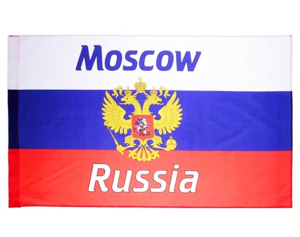 Флаг России с гербом, Москва